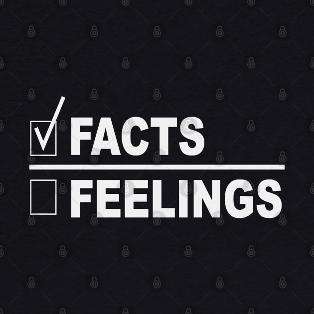 Facts over feelings Fraction With Box and Check Mark Next To Facts by Rosemarie Guieb Designs